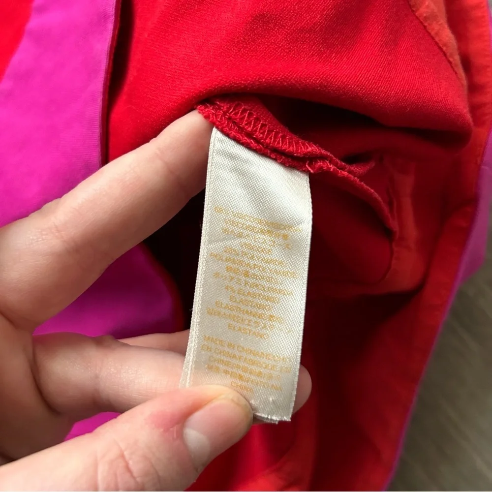 Kate Spade Raquel Red and Pink Short Sleeve Mini Dress
